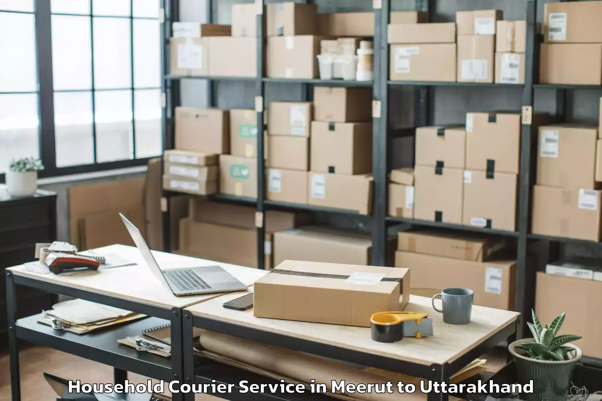 Hassle-Free Meerut to Khatima Household Courier